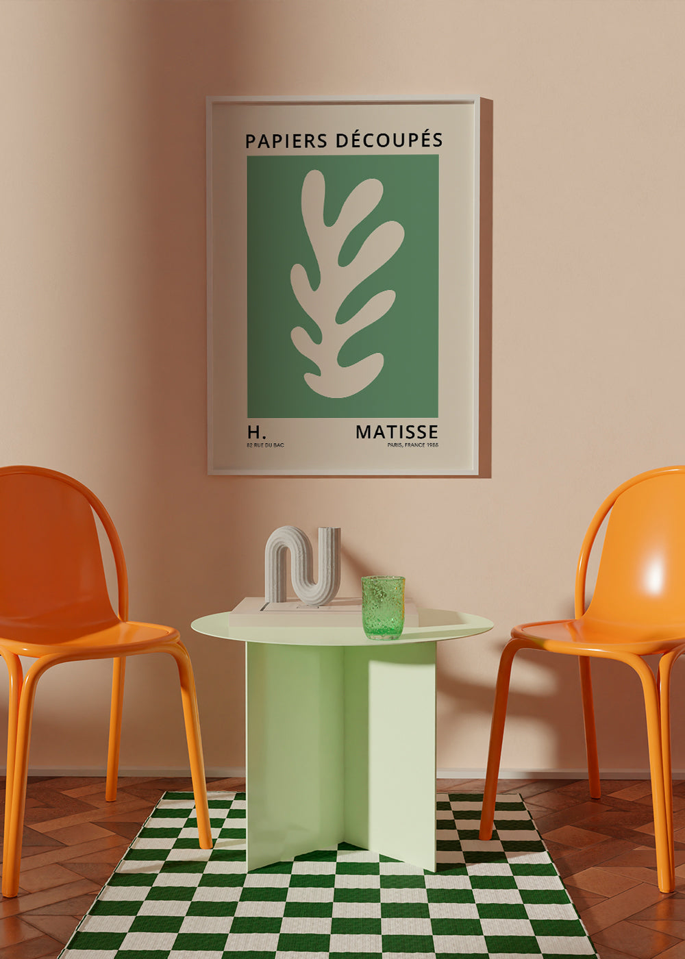 Botanický plakát s vystřiženým listem