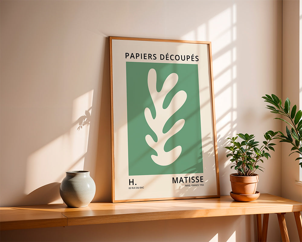 Botanický plakát s vystřiženým listem