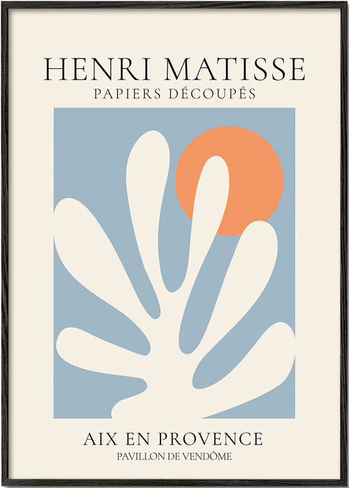 Botanický plakát Matisse modrá a oranžová