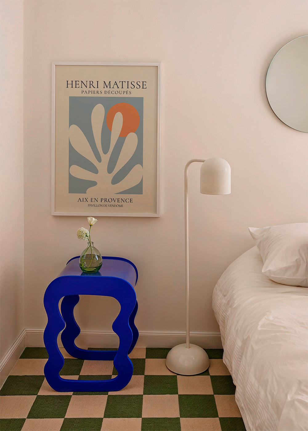 Botanický plakát Matisse modrá a oranžová