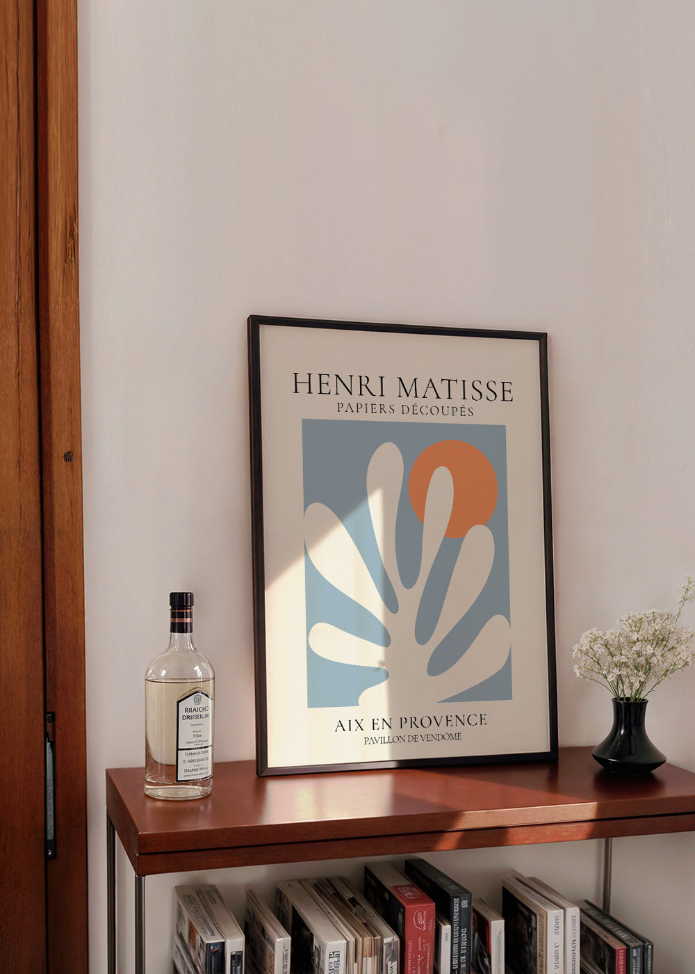 Botanický plakát Matisse modrá a oranžová