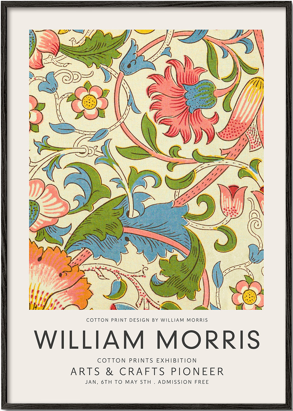 Botanický plakát William Morris květinový vzor