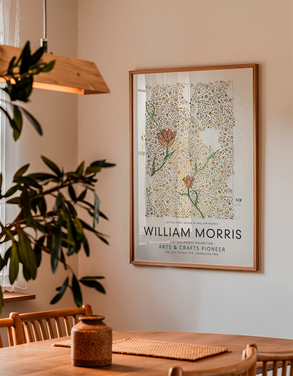 Botanický tisk William Morris květinový vzor