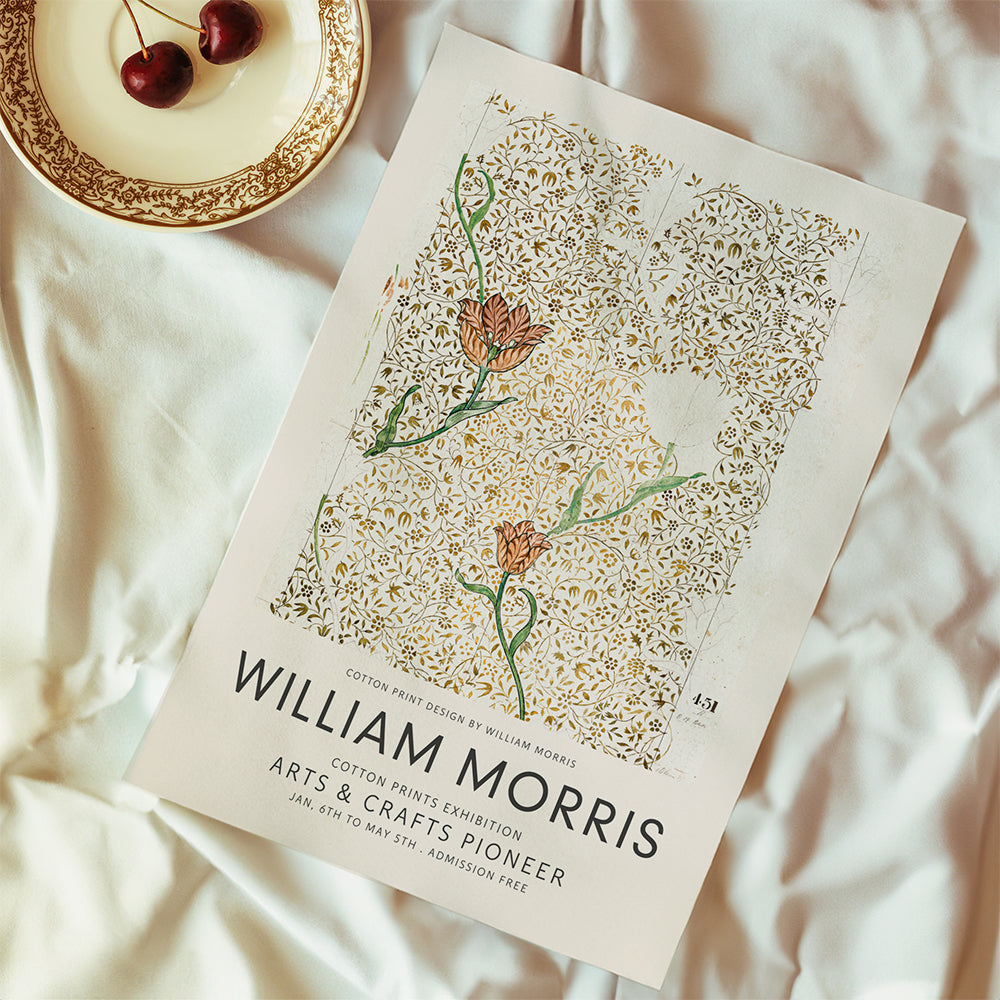 Botanický tisk William Morris květinový vzor