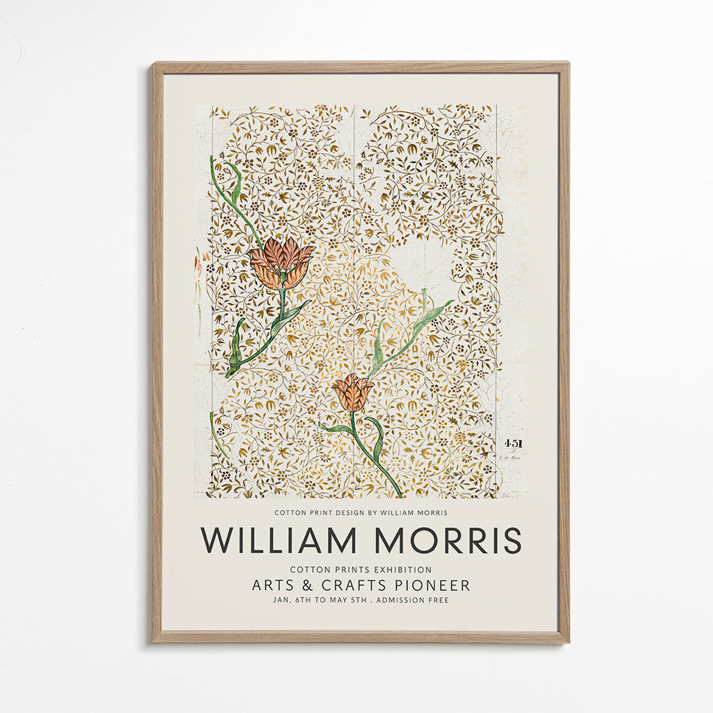 Botanický tisk William Morris květinový vzor