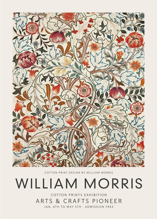 Botanický tisk William Morris květinový vzor