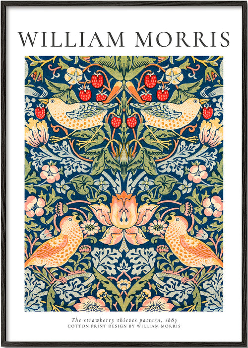 Botanický tisk William Morris ptáci a jahody