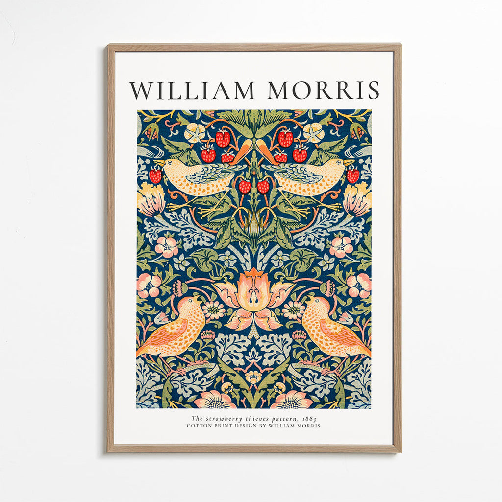 Botanický tisk William Morris ptáci a jahody