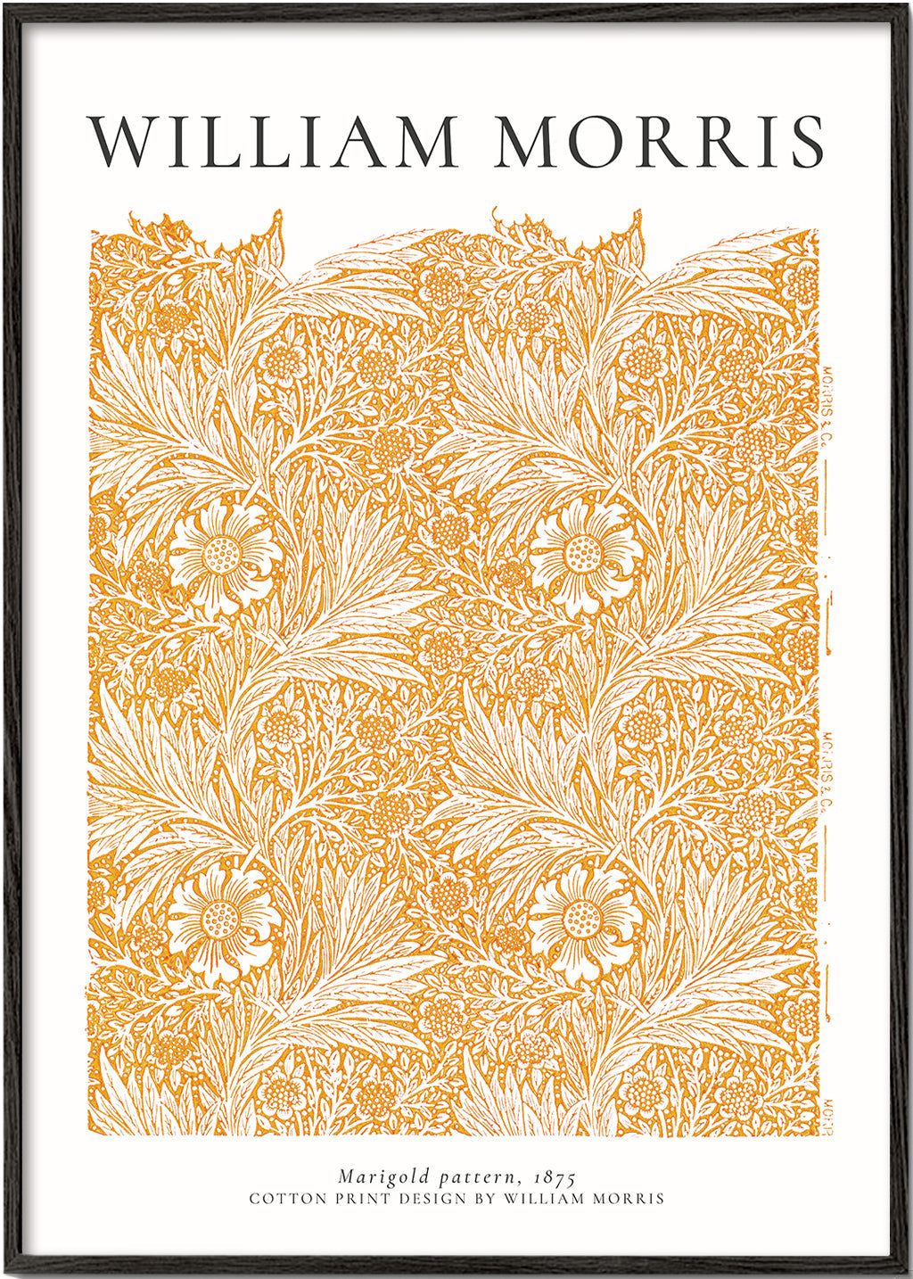 Botanický tisk William Morris motiv Marigold