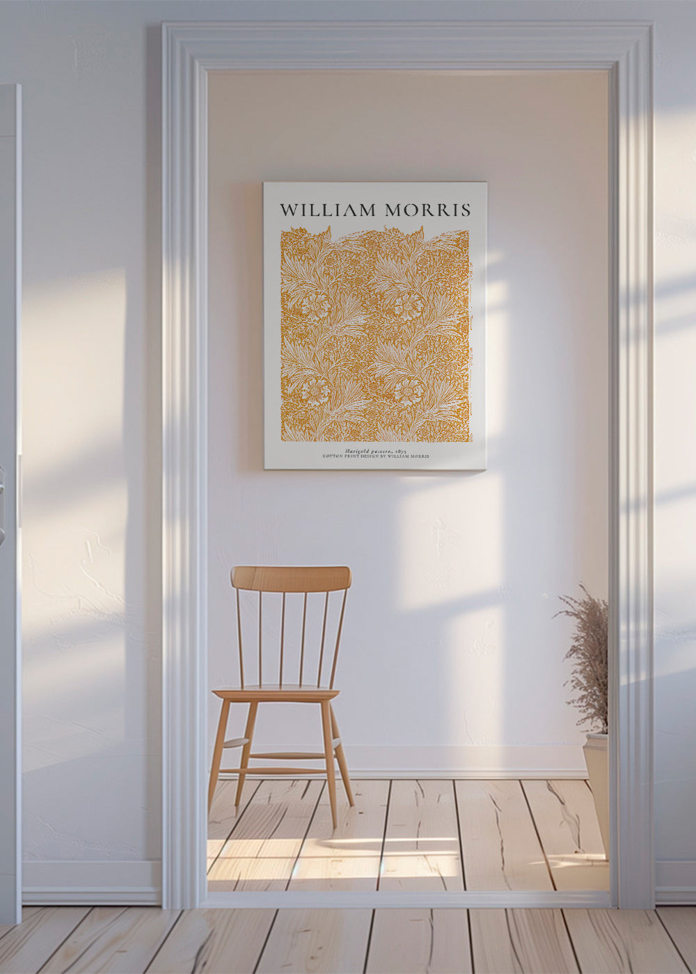 Botanický tisk William Morris motiv Marigold