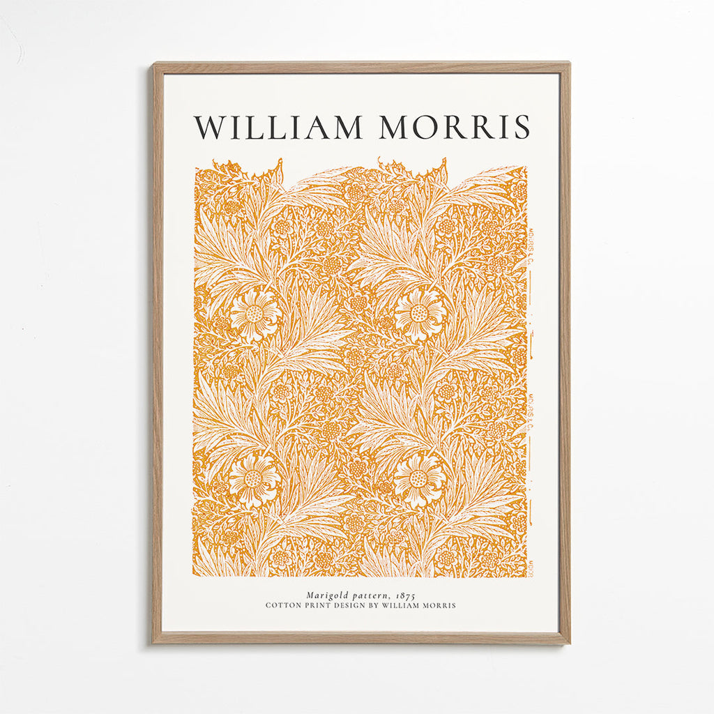 Botanický tisk William Morris motiv Marigold