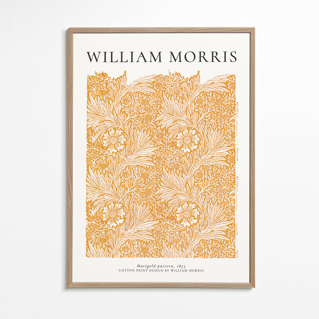 Botanický tisk William Morris motiv Marigold