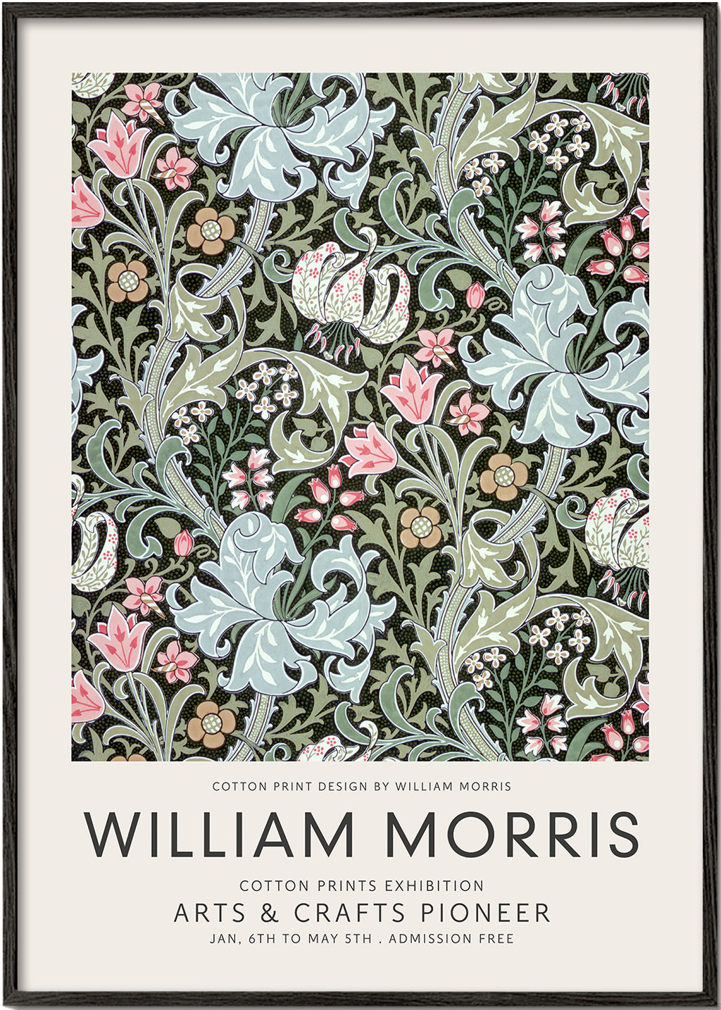 Botanický plakát William Morris květinový vzor