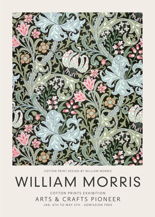 Botanický plakát William Morris květinový vzor