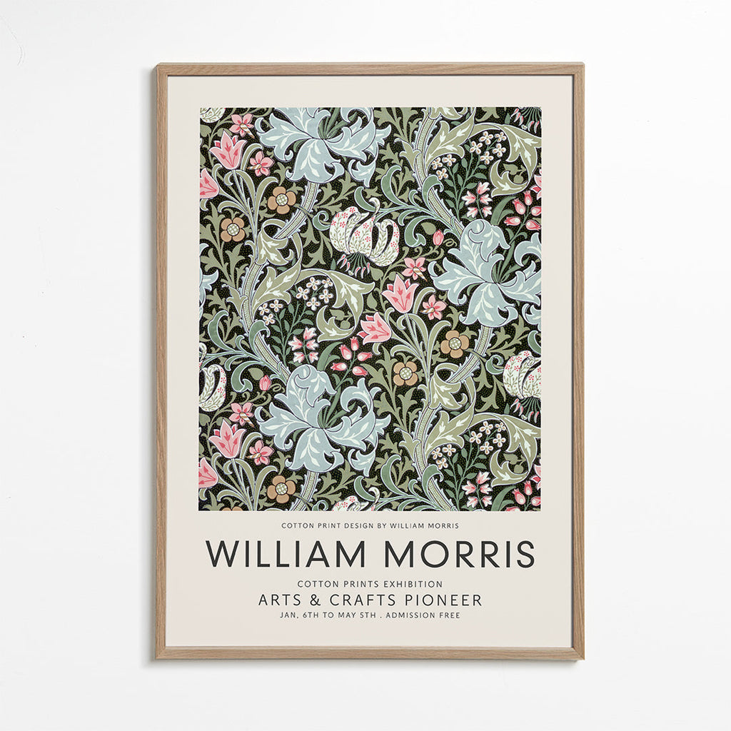 Botanický plakát William Morris květinový vzor