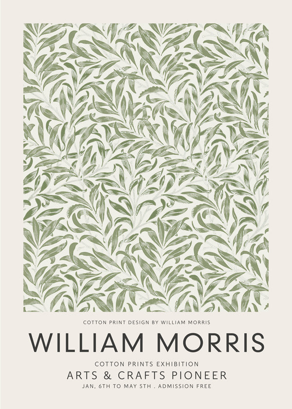 Botanický plakát William Morris motiv listů