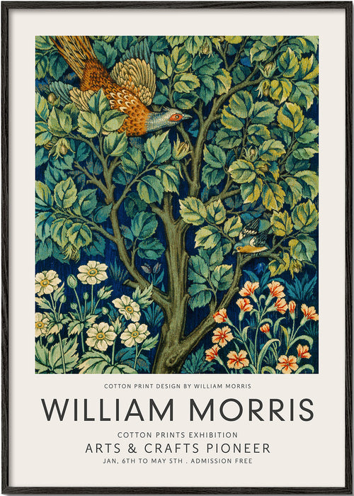 Botanický plakát William Morris bažant
