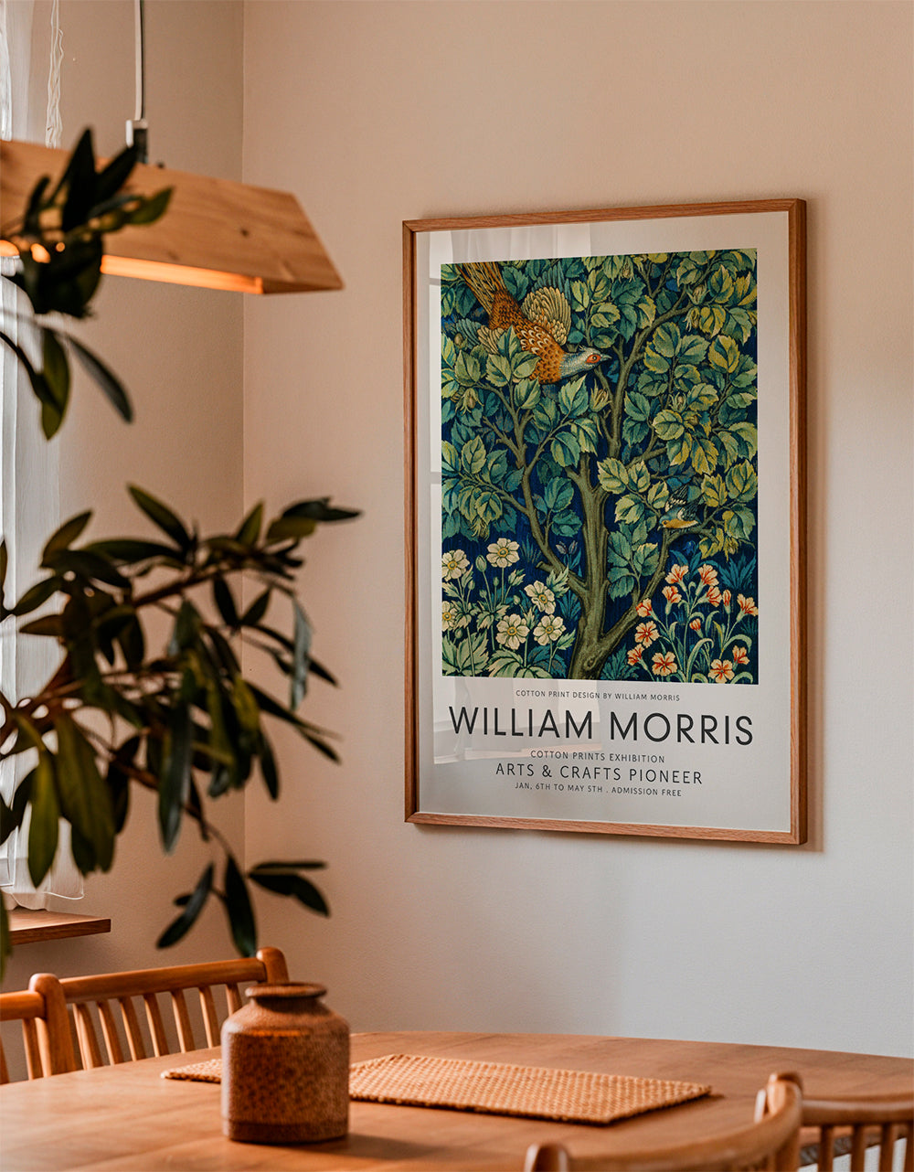Botanický plakát William Morris bažant