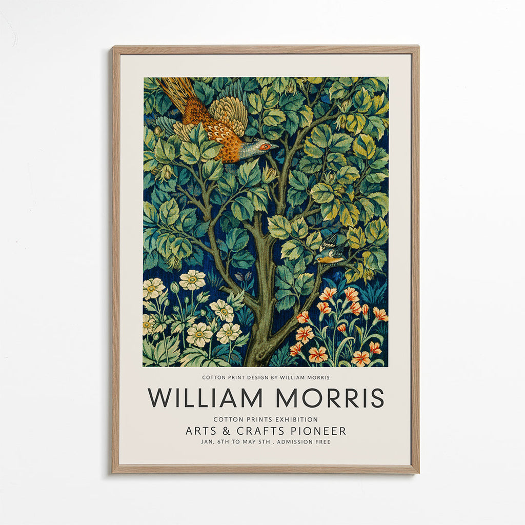 Botanický plakát William Morris bažant