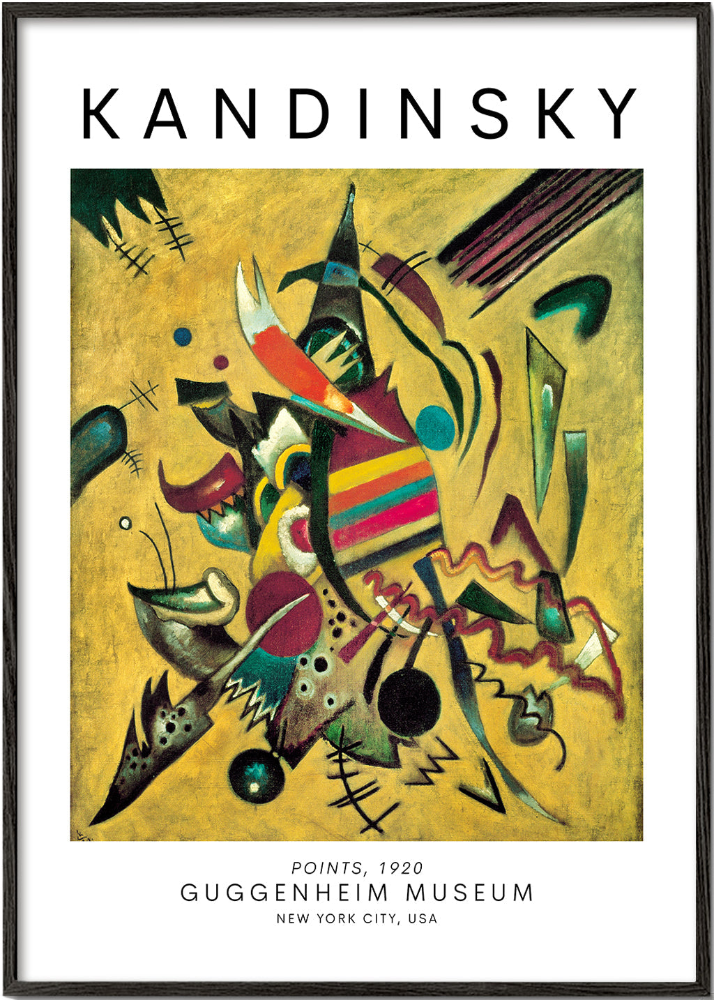 Abstraktní obraz ve stylu Kandinsky s barevnými body