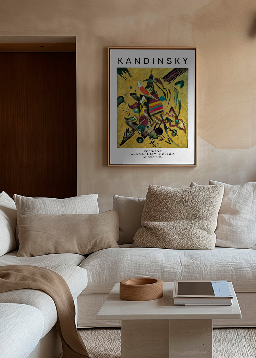 Abstraktní obraz ve stylu Kandinsky s barevnými body