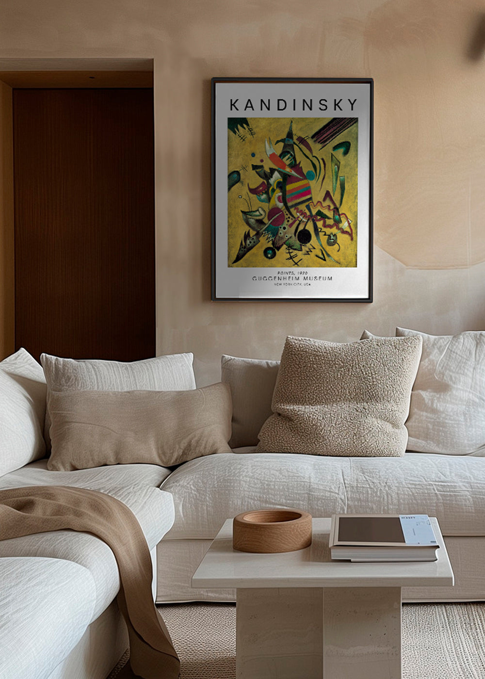 Abstraktní obraz ve stylu Kandinsky s barevnými body