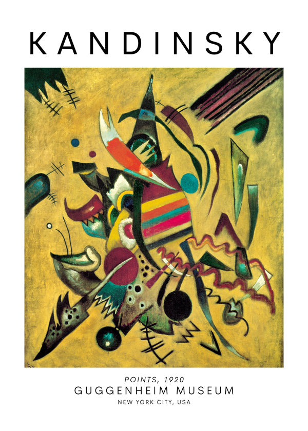 Abstraktní obraz ve stylu Kandinsky s barevnými body