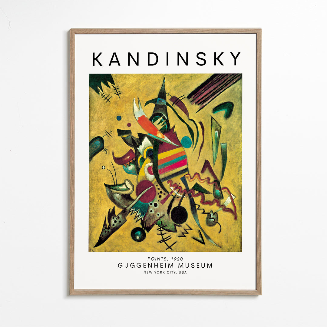 Abstraktní obraz ve stylu Kandinsky s barevnými body