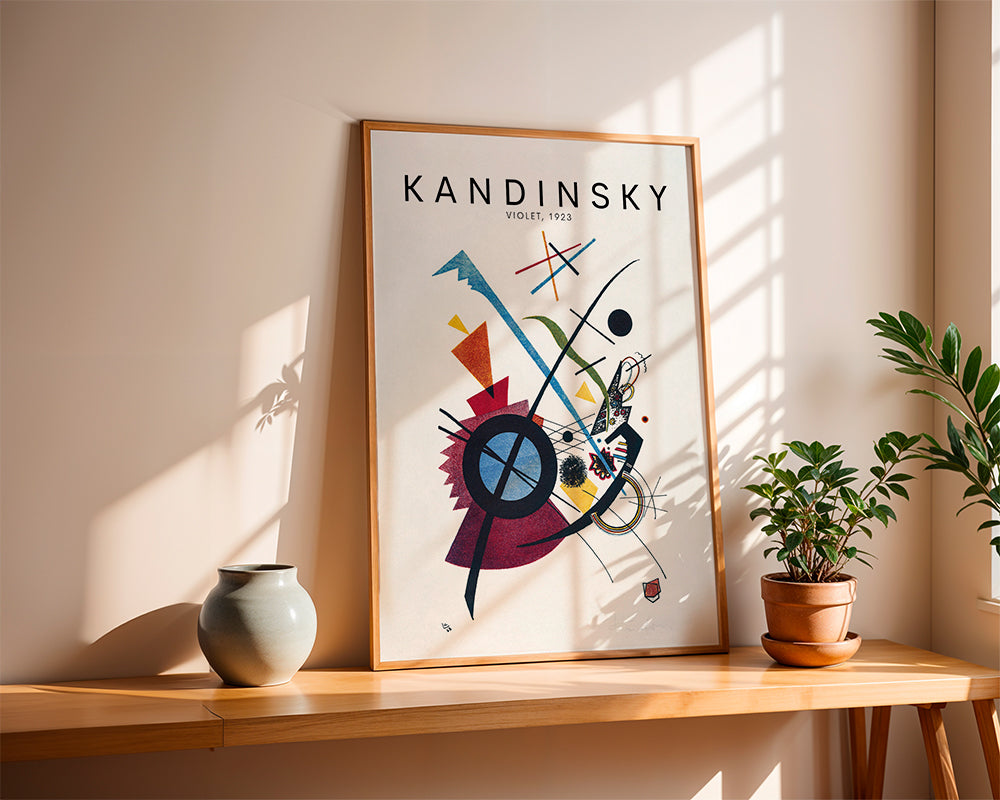 Abstraktní obraz Kandinsky 1923 geometrické motivy