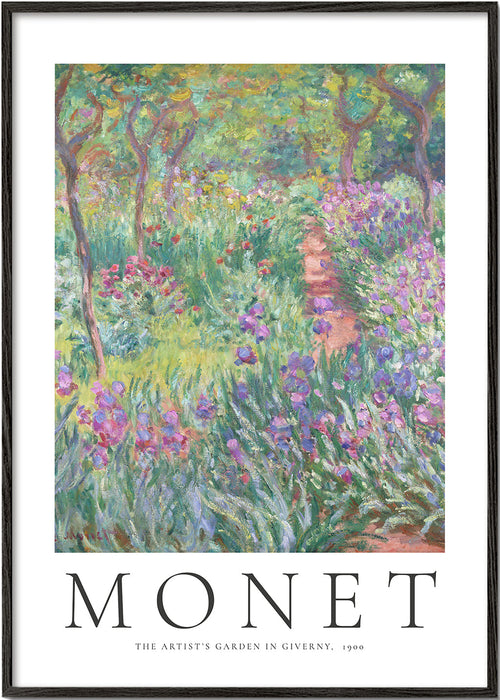 Botanický plakát: cesta kosatců v Giverny