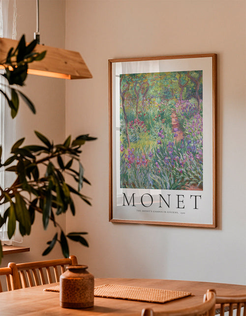 Botanický plakát: cesta kosatců v Giverny