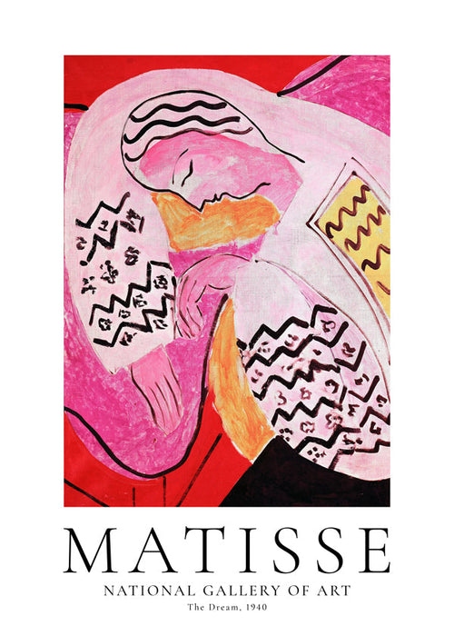 Ilustrace Matisse spící postavy