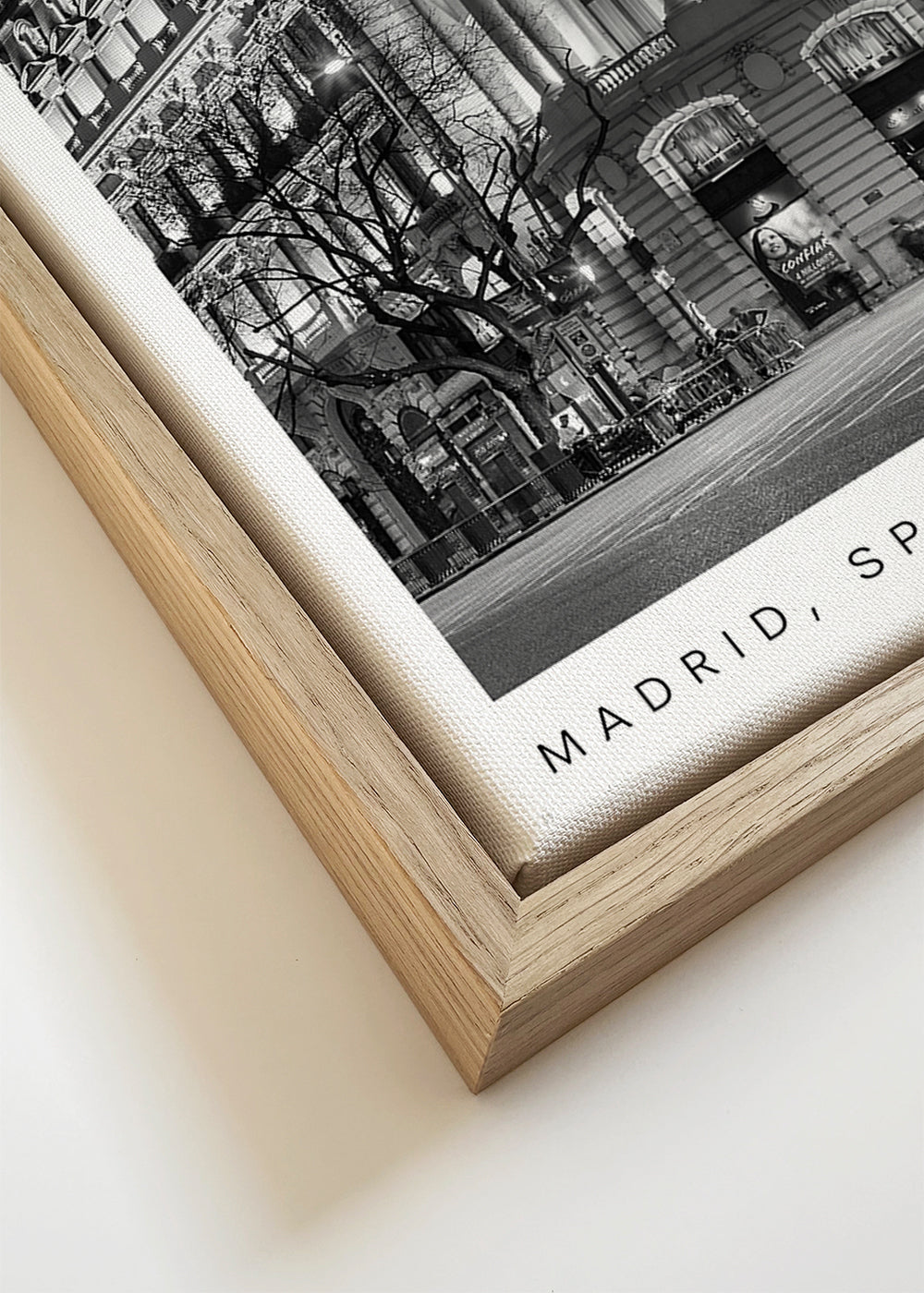 Obraz do kuchyně Madrid Metropolis černobílý