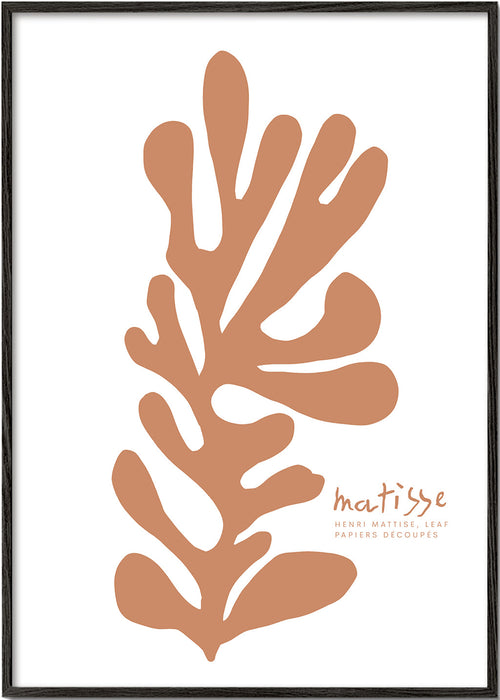 Botanický plakát list ve stylu Matisse