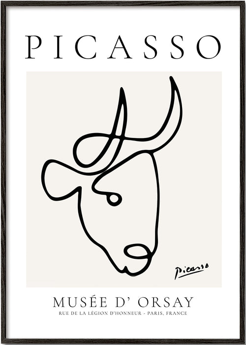Býk kresbou jednou čarou Picassa
