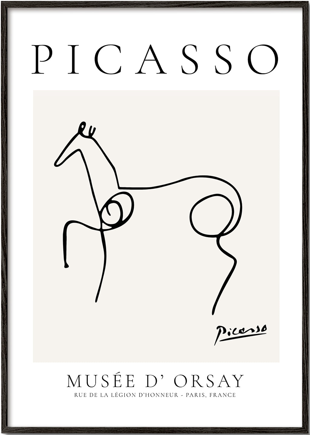 Obraz kůň čárková kresba Picassa