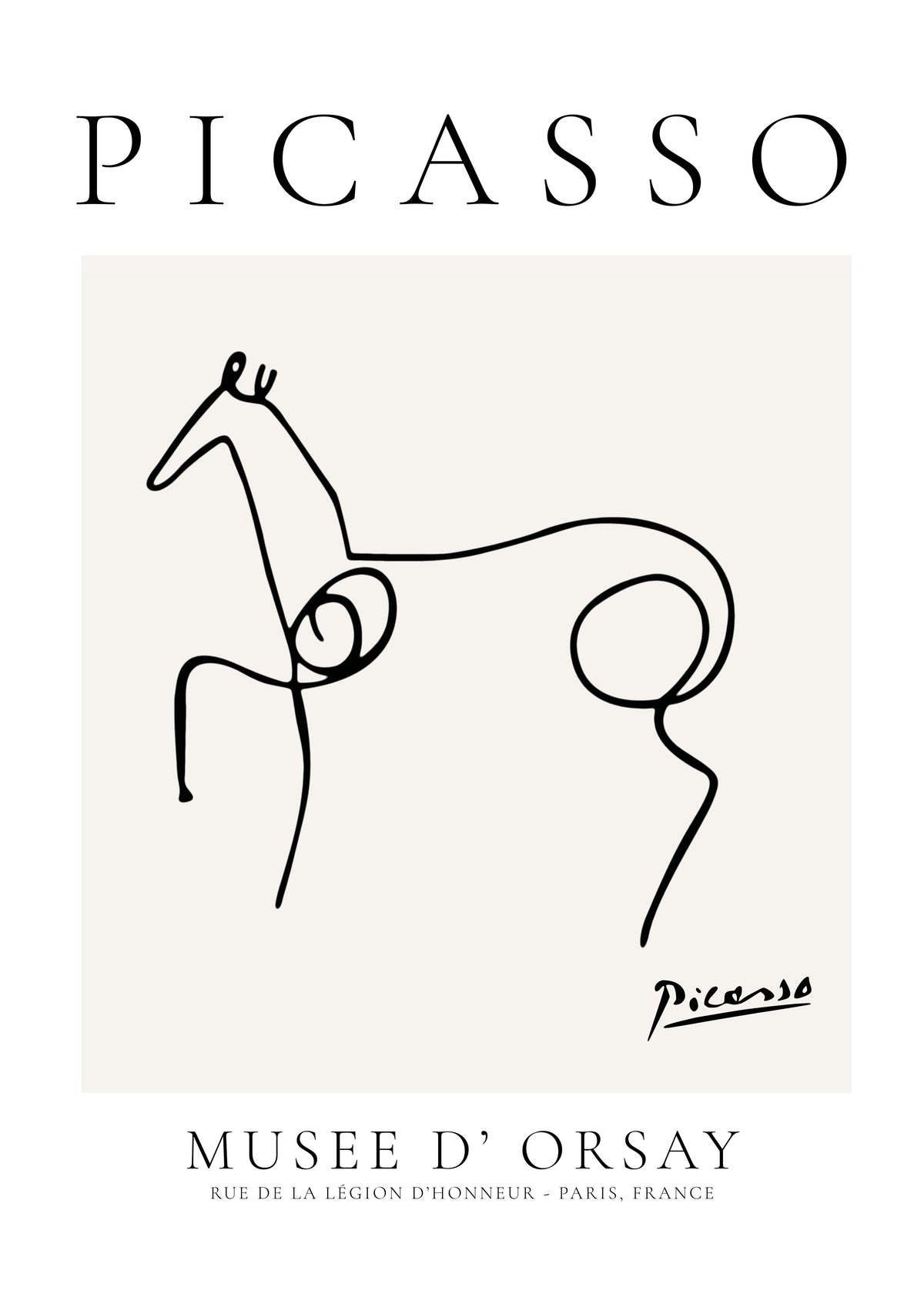 Pablo Picasso Animals Drawing Horse - Unframed art print