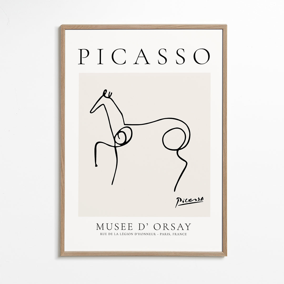 Obraz kůň čárková kresba Picassa