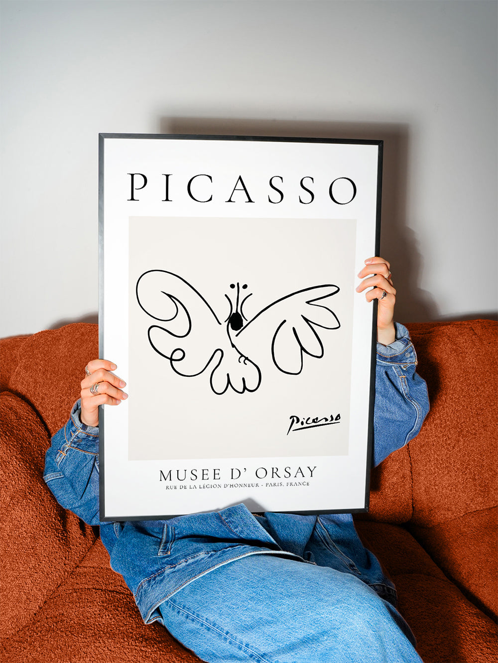 Obraz motýl čárový kreslený ve stylu Picassa
