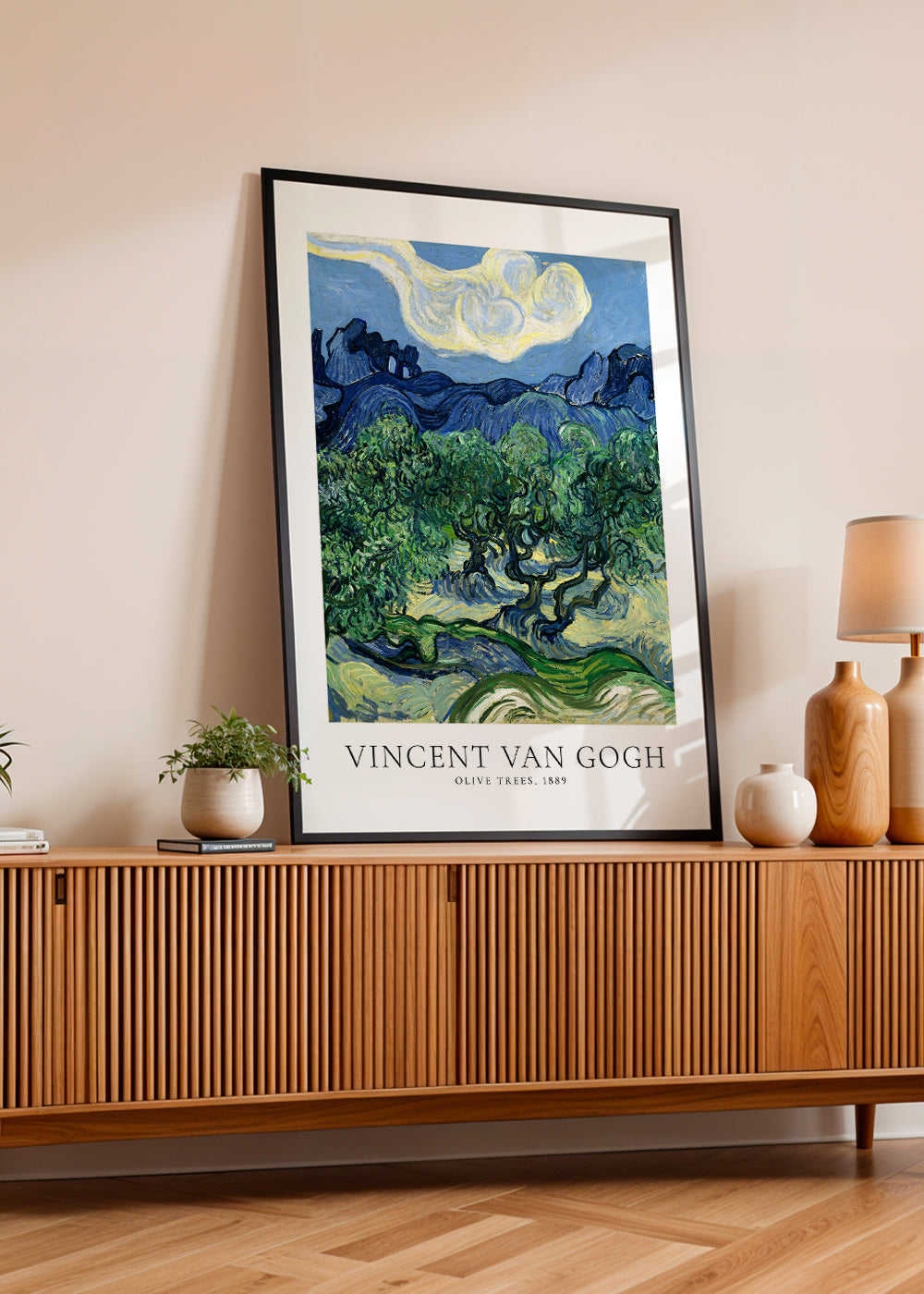 Botanický plakát Olivovníky Van Gogha