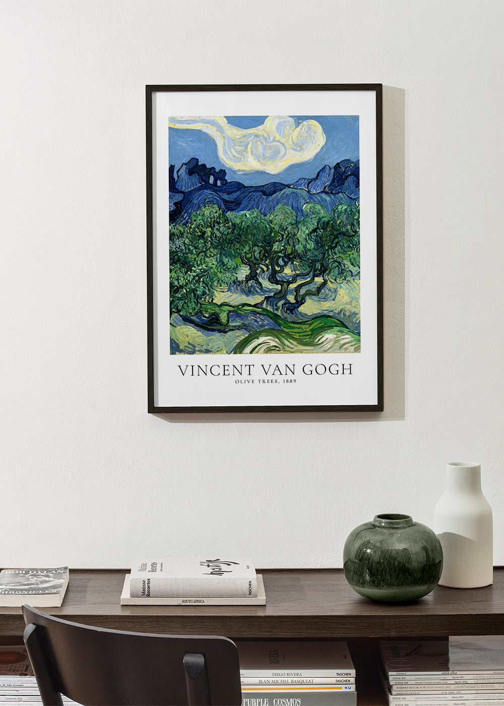 Botanický plakát Olivovníky Van Gogha