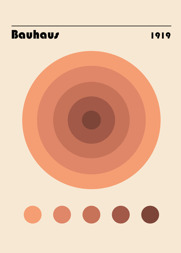 Geometrický obraz Bauhaus kruhy