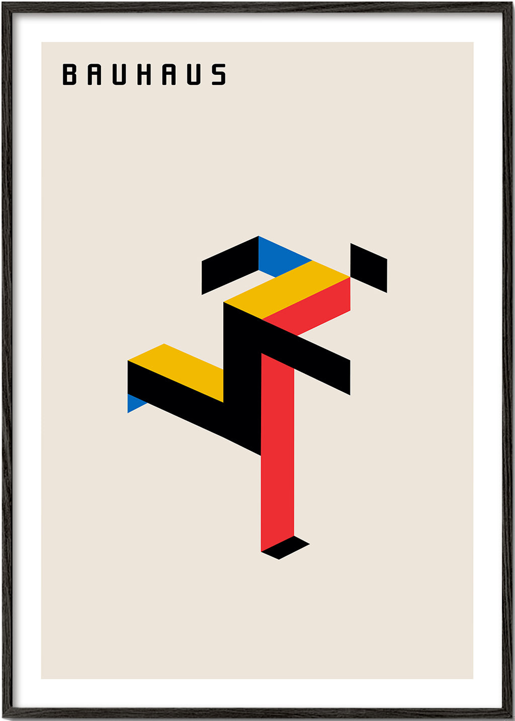 Geometrický obraz Bauhaus izometrický