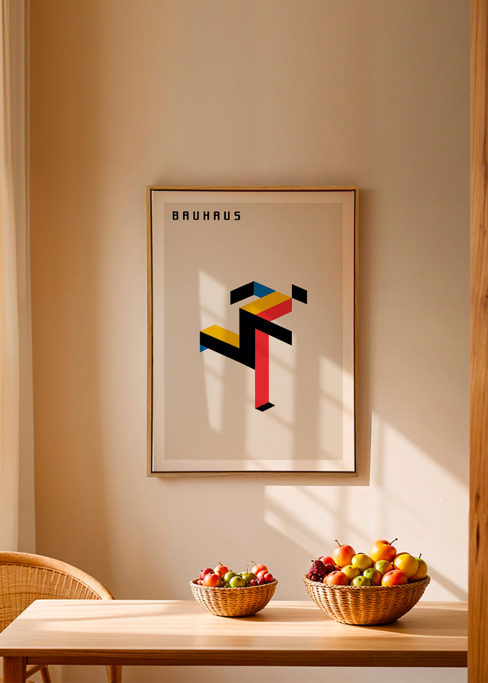 Geometrický obraz Bauhaus izometrický