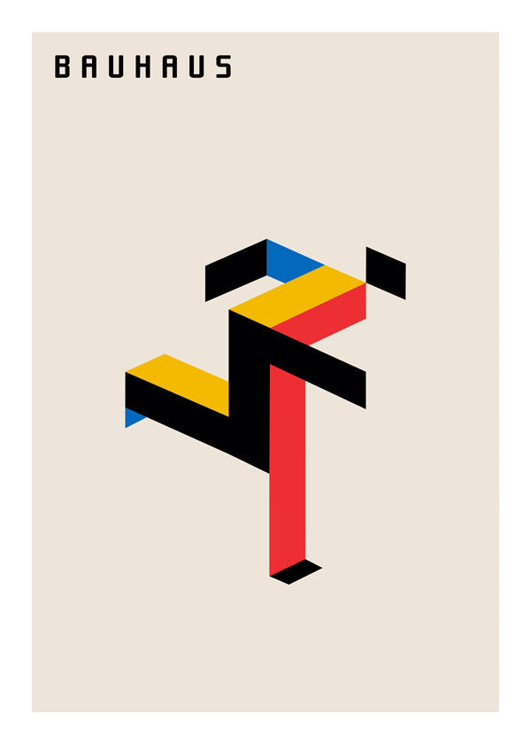Geometrický obraz Bauhaus izometrický