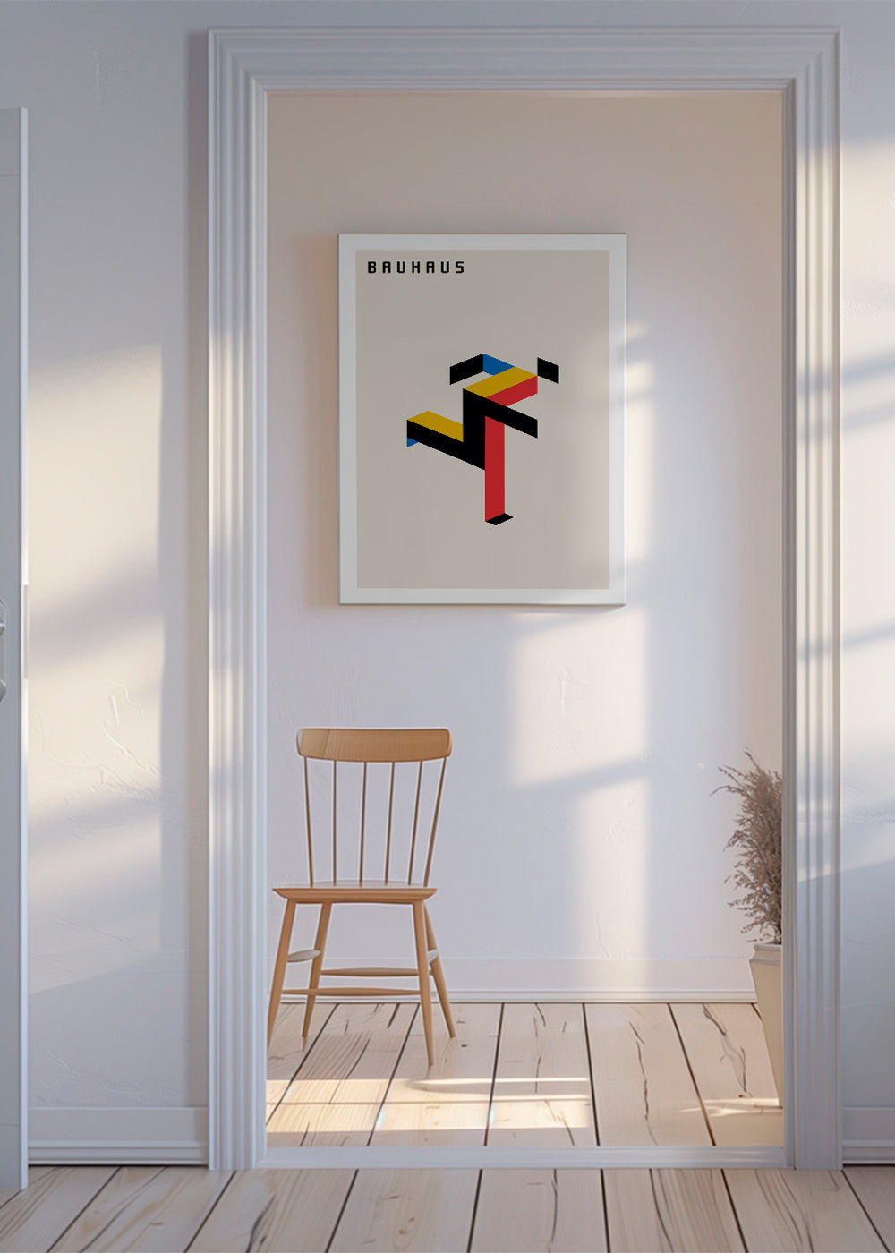 Geometrický obraz Bauhaus izometrický