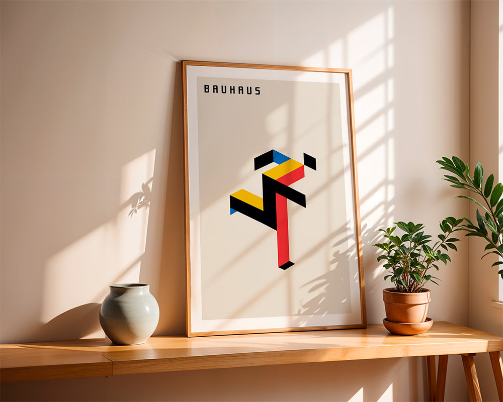 Geometrický obraz Bauhaus izometrický