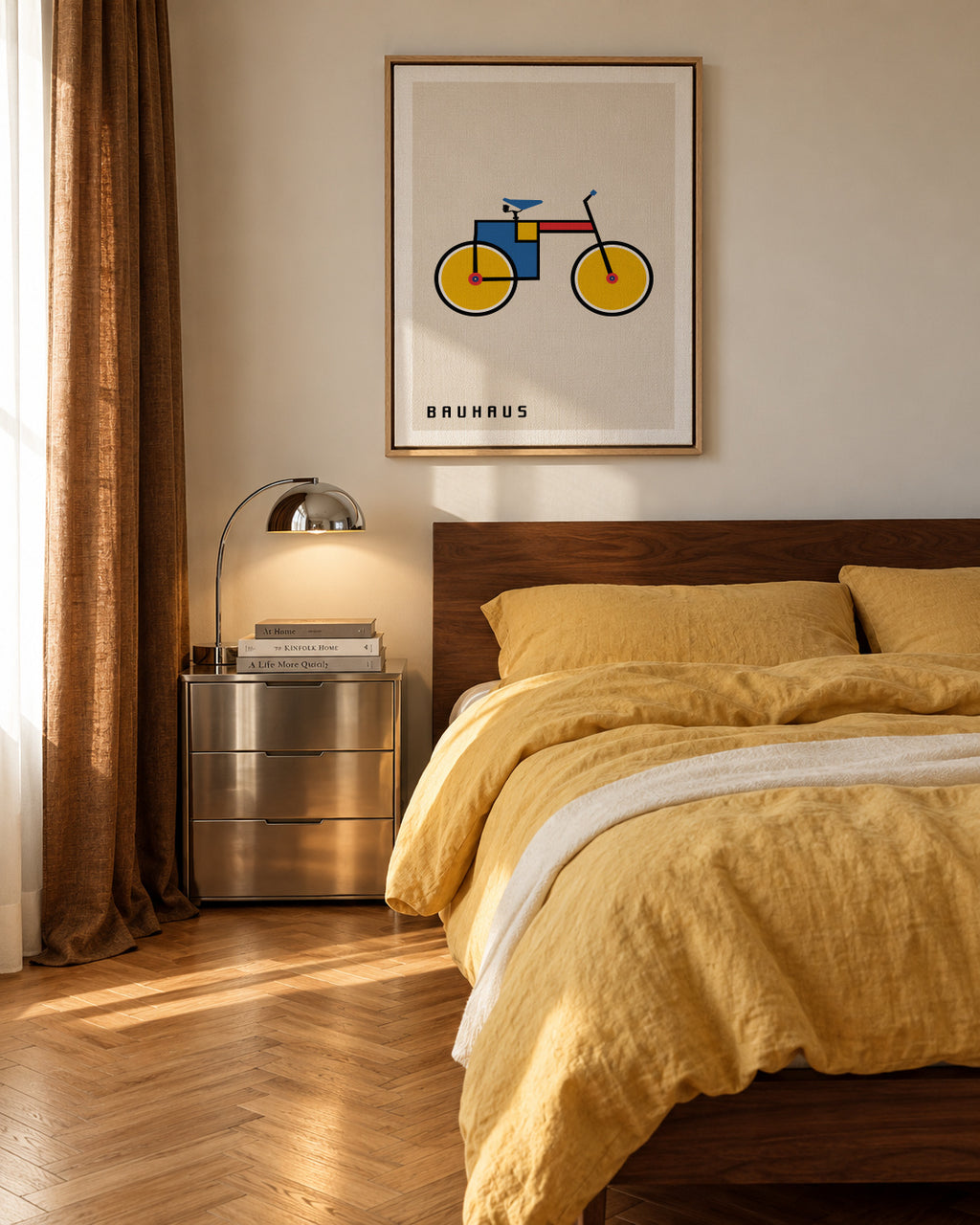 Bauhaus bicycle - Framed canvas in an interior