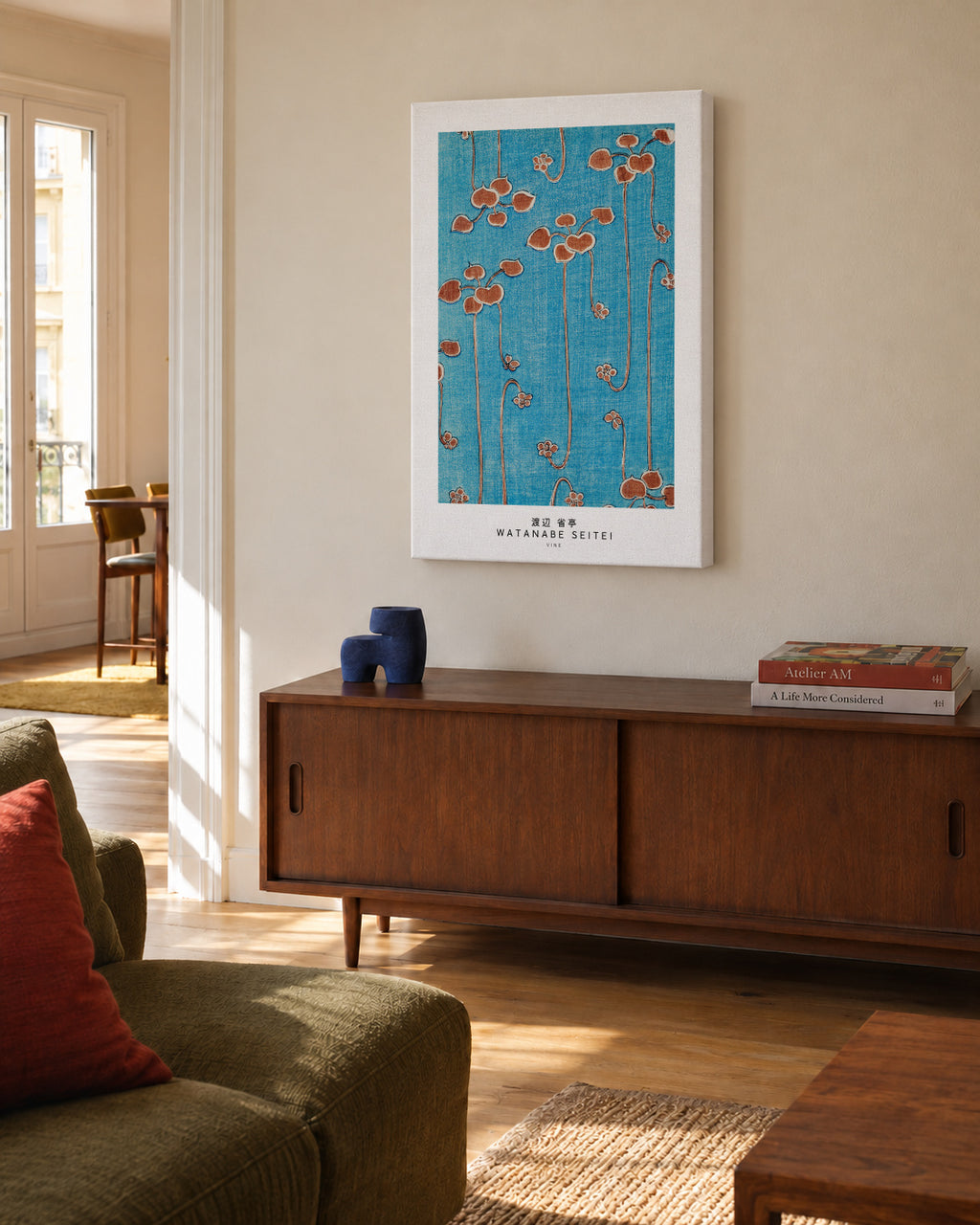 Watanabe Seitei Vine - Unframed canvas in an interior