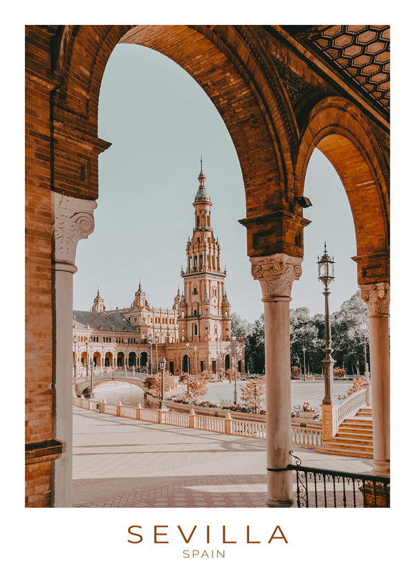 Obraz do kuchyně Sevilla: oblouky a náměstí